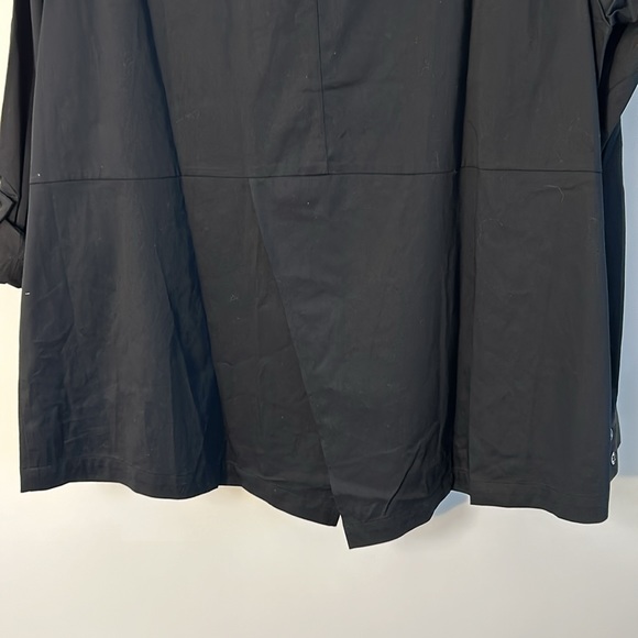 NWOT Soft Surroundings Lively Phoebe Shirt with Ruffle Collar Black Womens sz 2X - Picture 10 of 13